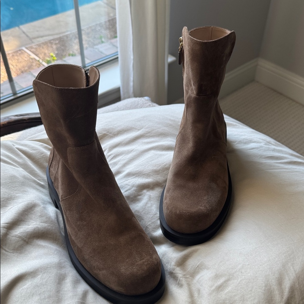 Stuart Weitzman Tan Suede Ankle Boots